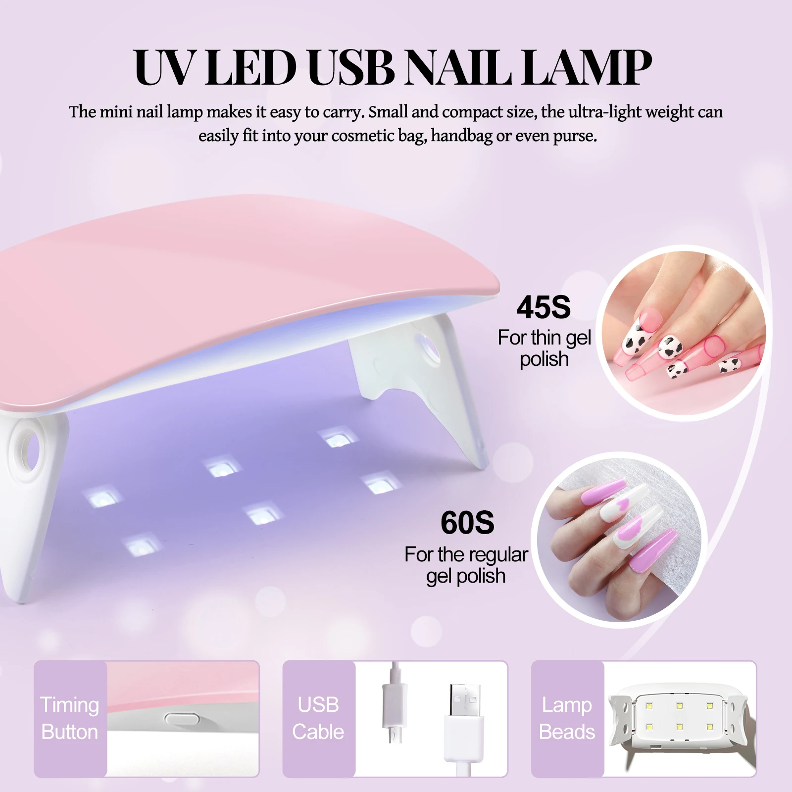 COSCELIA Mini Mouse Гель-лак Для Ногтей Лампа Сушки USB Профессиональный Маникюрный