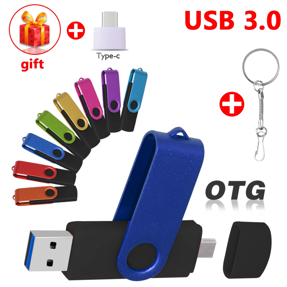 

OTG 3 in 1 type c USB 3.0 flash drive 64GB 128GB high Speed pendrive external storage Multifunctional Micro USB Stick 256GB 512G