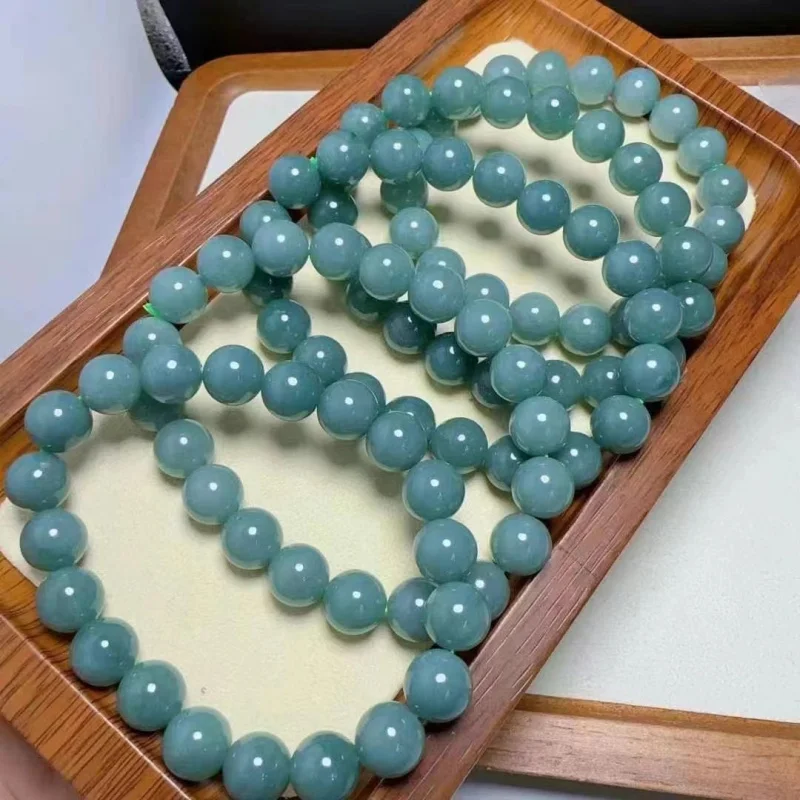 Браслет из натурального изумрудного дизайна модель A-уровня нефрит 12 мм. Хороший