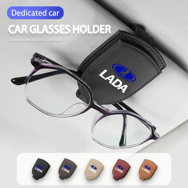 

Car Sun Visor Glasses Case Holder Sunglasses Clip For Lada Vesta Niva 4X4 Samara Kalina Largus Priora Xray Granta