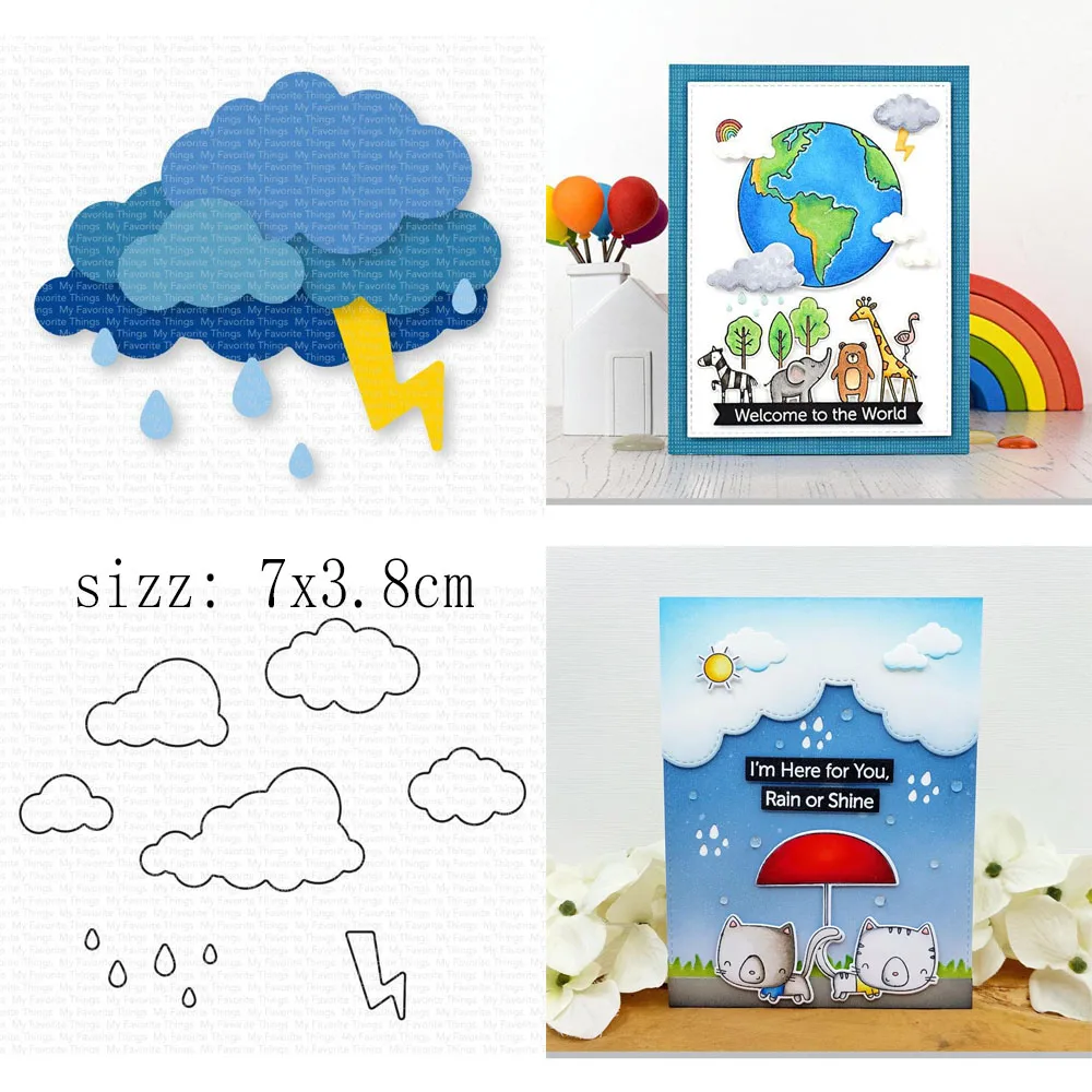 Thunderstorm Clouds новые металлические Вырубные штампы для скрапбукинга изготовления