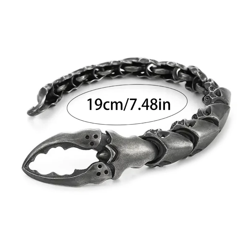 Прочный мужской браслет на руку со скорпионами прочный из сплава аксессуар