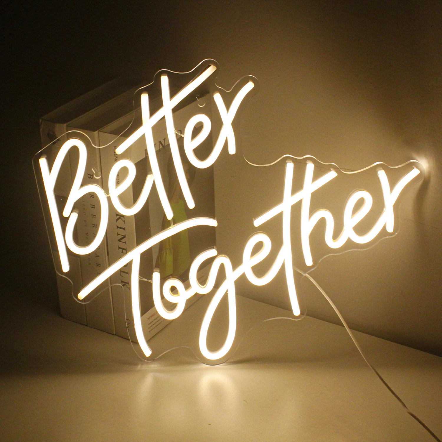 

Wanxing LED Neon Light Sign Better Together Home Art Wall Wedding Bar Bedroom Aesthetic Room Wedding Birthday Party Decorate