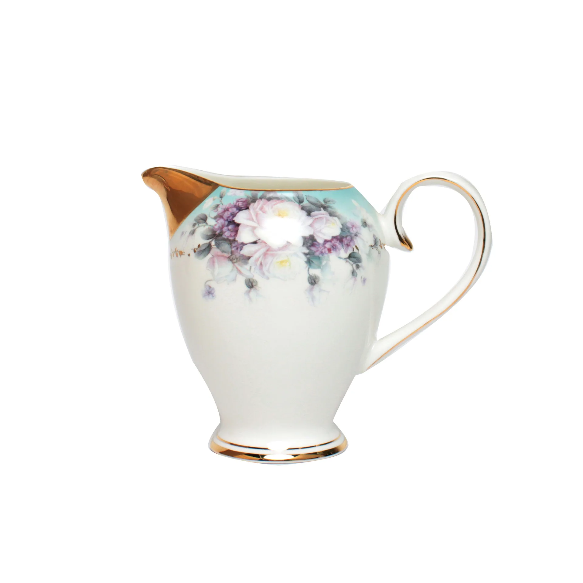 Кофейная чашка из костяного фарфора в рустикальном стиле кофейник с золотыми