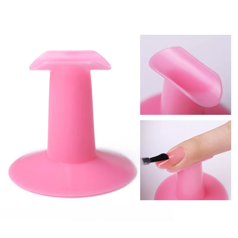 

Pink Nail Finger Stand Professional Plastic Practice Rest Holder for Nail Art UV Gel Polish Painting Nails Design Tools