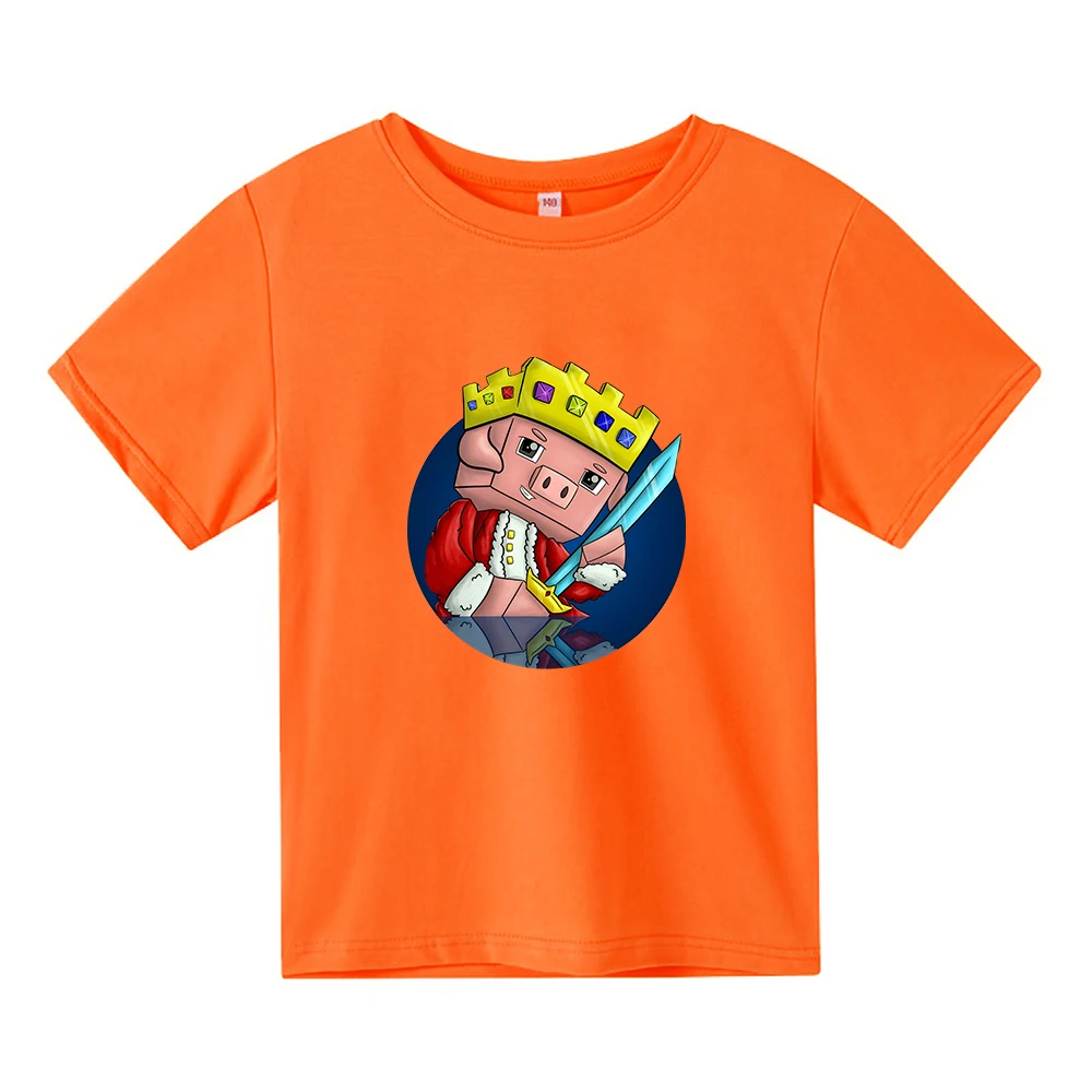 Technoblade T Shirt Merch T-shirts Kids Summer Clothes 100% Pure Cotton Girls Fashion Tees Soft Short-sleeved Boys Graphic Tops