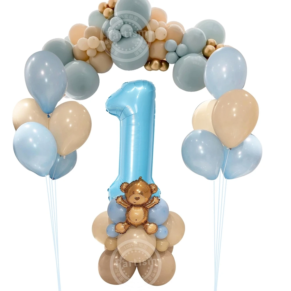 

Оригинальный воздушный шар в винтажном стиле, набор латексных воздушных шаров для детей, украшение для дня рождения с медведем для мальчиков, товары для творчества, 1 комплект