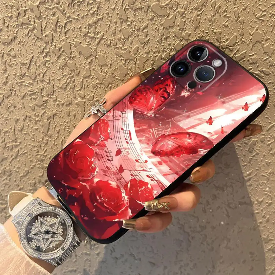 Фото Мягкий чехол для телефона с рисунком любви для iPhone SE 7 8 14 X XS XR 11 17Air 12 15 Plus 13 Mini 17 16 Pro Max №5
