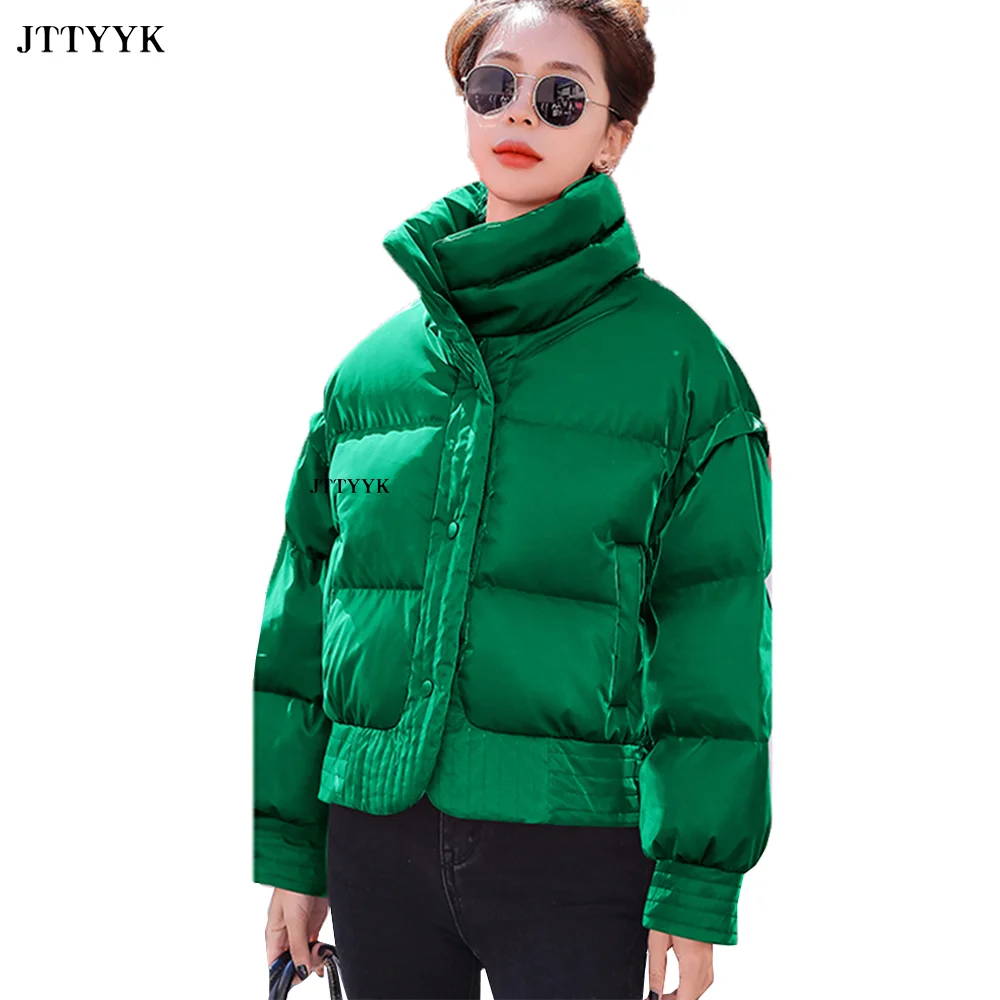 Winter Parkas for Women Autumn 2022 Korean Fashion White Duck Down Coats Short  Puffer Jacket Thicken Warm Green Blue Outerwear