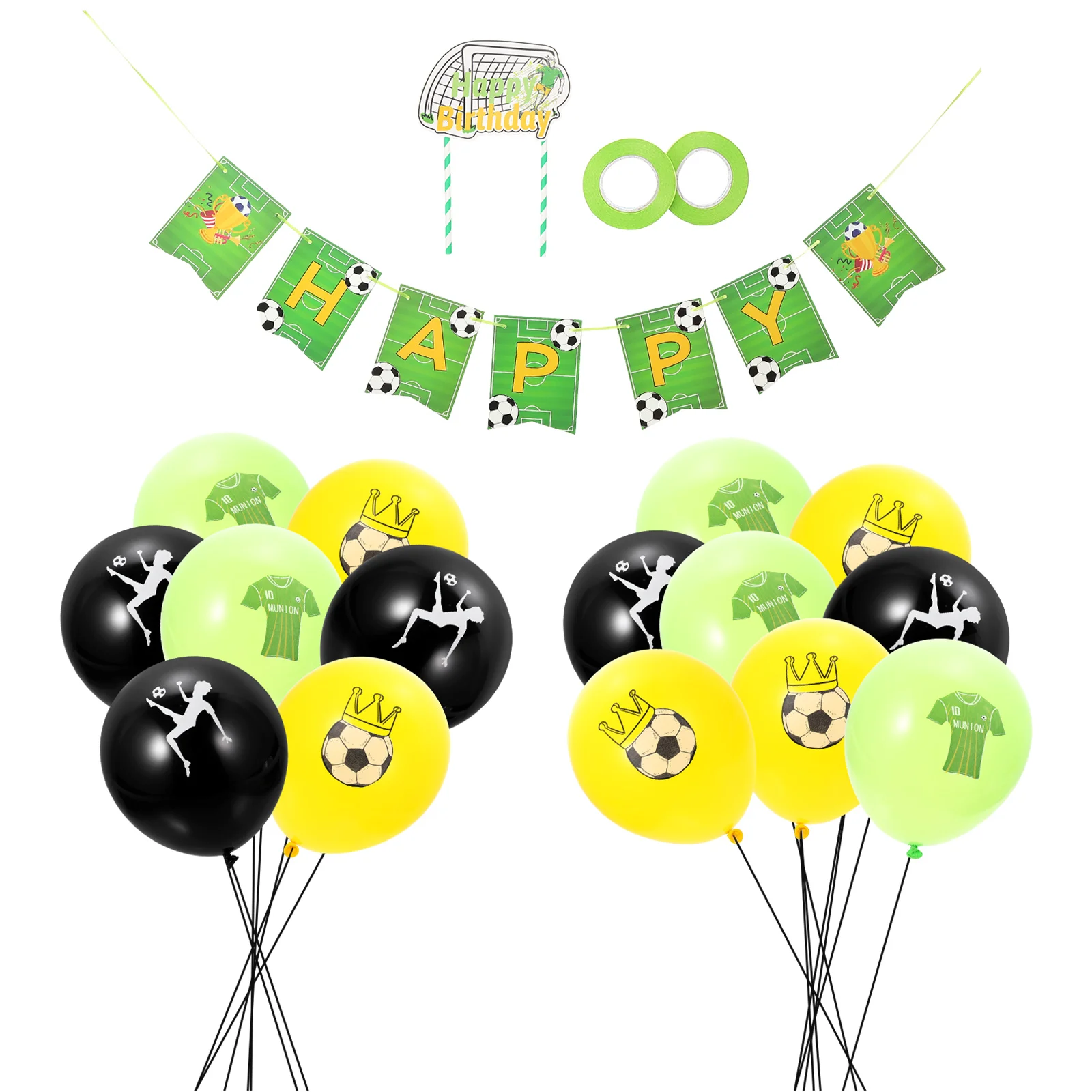 

Football Flag Latex Balloon Themed Cake Delicate Latex Emulsion Layout Props