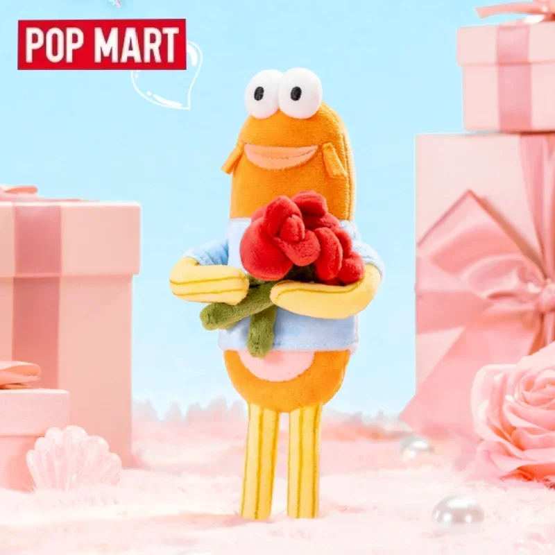 Фото POP MART GONG Bikini Bottom Buddies Романтическая серия «Рыбки» Плюшевый брелок Слепая коробка-сюрприз Куклы-игрушки Аниме-фигурка №5