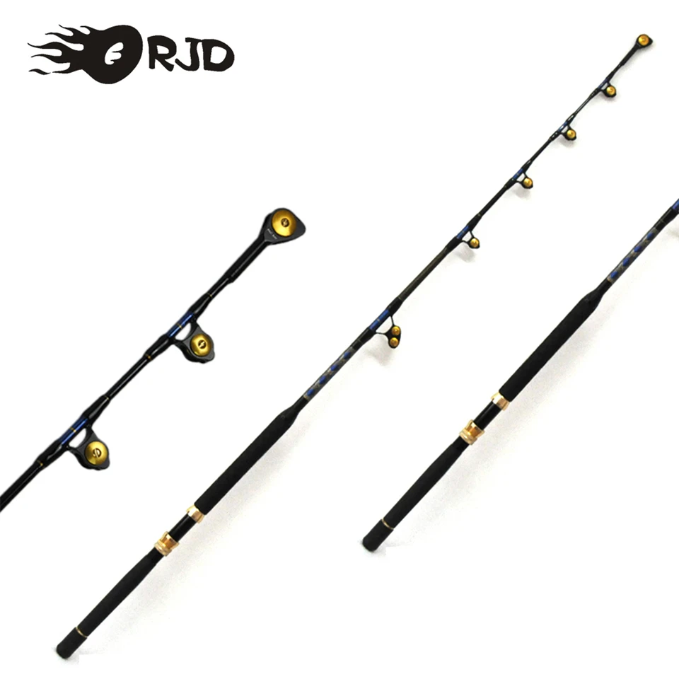 

ORJD Sea Fishing Trolling Rod 170cm 20-40lbs 5+1 Guides Big Game Rod Trolling Rod Saltwater Sea Boat Rod Slow Jigging Rod