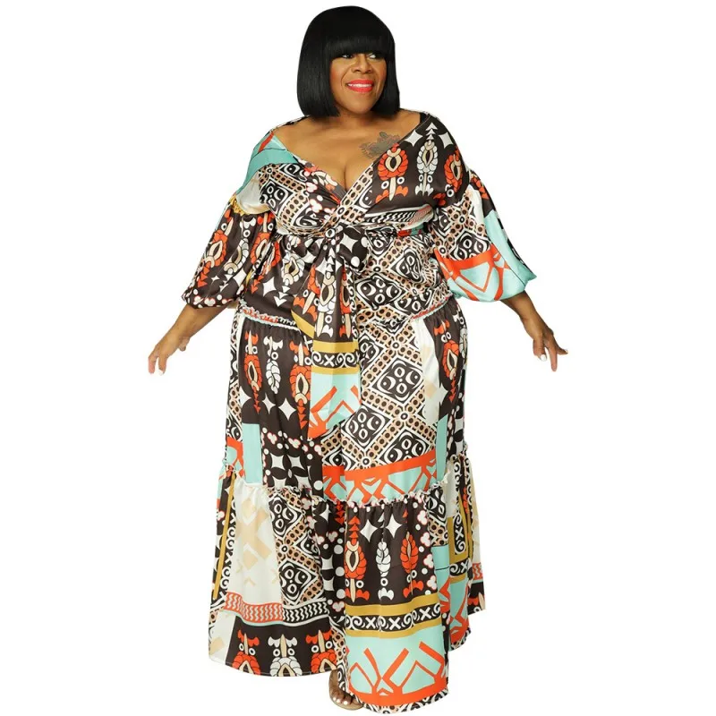 

African Maxi Dresses For Women Traditional Empire Africa Clothing 2022 Fashion Bazin Riche Dashiki Robes African Dress Vestidos