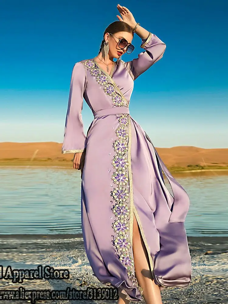 Рамадан Кафтан Дубай абайя мусульман Пакистан мусульманское арабское длинное