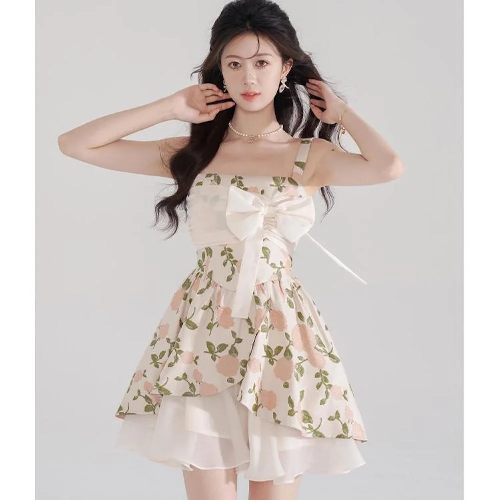 

rot Drs Nie Dign Sense Suspender Ski Suer Ne Hi-aisted iffon Sho Pal Style Fe