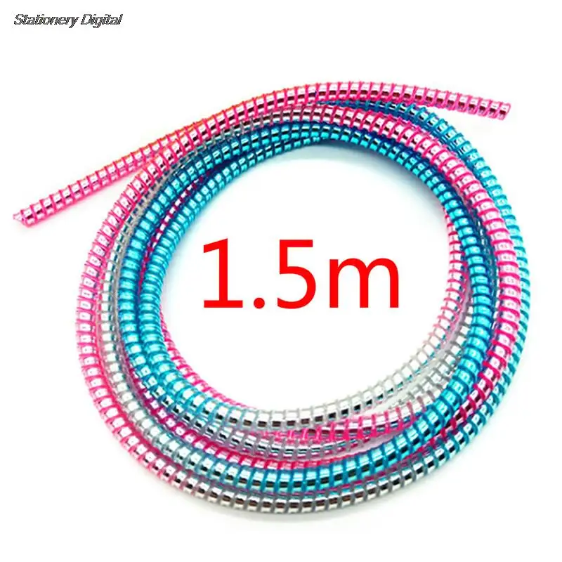 

Hot sale 1.5M USB Charging Data Line Cable Protector Wire Cord Protection Wrap Cable Winder Organizer For iPhone For Xiaomi