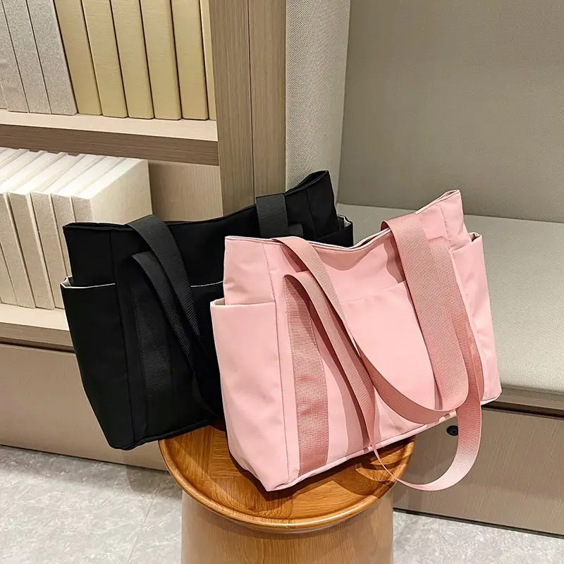 

Women's Tote Bag Solid Color The Single Shoulder Bag Leisure Simplicity Outgoing Bag Shopping Canvas Handbag 1X
