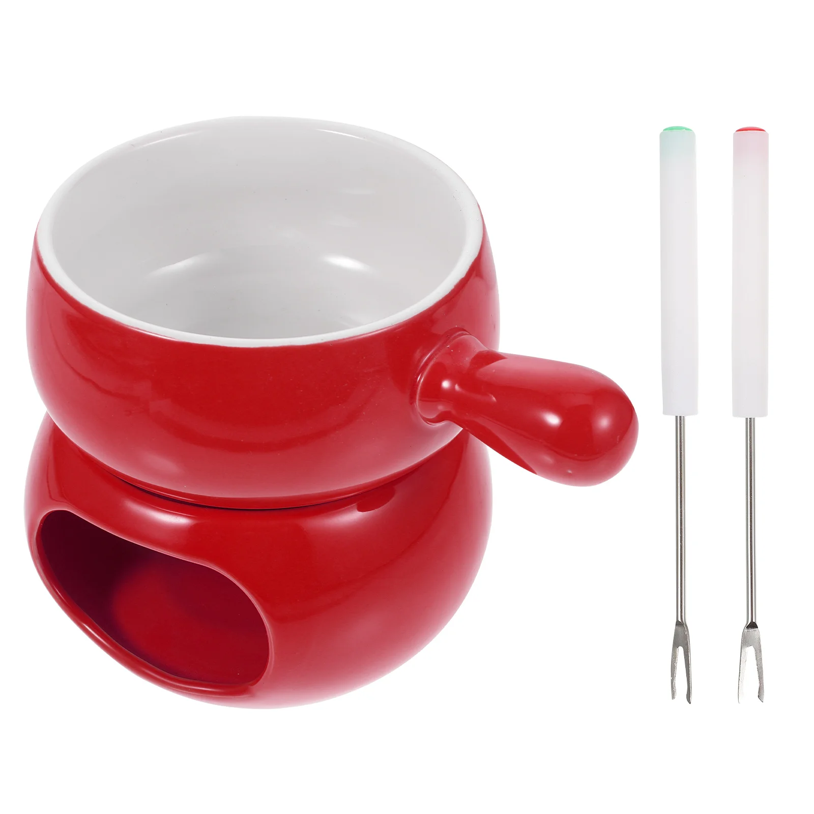 

Fondue Pot Set Chocolate Cheese Melting Warmer Ceramic Mini Butter Simmer Warmerssmall Porcelainfor Light Tea Parties Dip