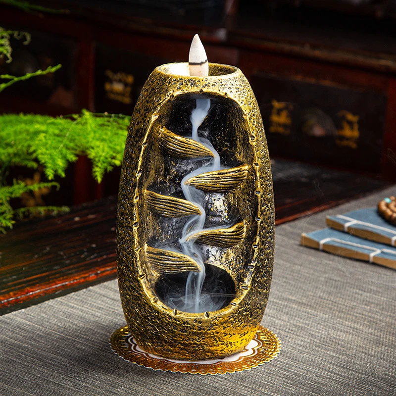 

Ручная работа, искусственный водопад, курильница, креативный домашний декор, держатель для благовоний, портативный керамический курильница