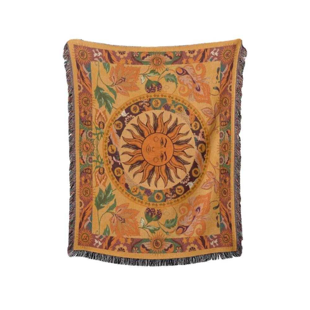 

Sun Multifunctional Chenille Outdoor Camping Blanket Picnic Blanket Sofa Cover Cover Blanket Bohemian Blanket Nap Blanket