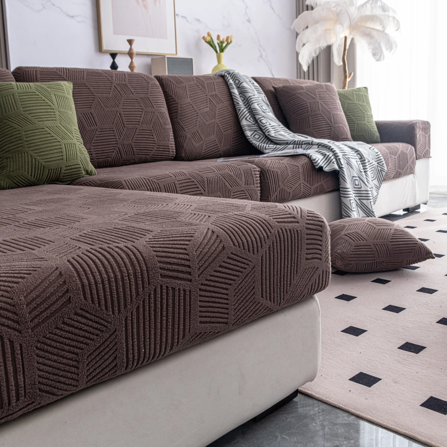 

Универсальный Жаккардовый Эластичный Чехол Для Дивана Peism, 1 Шт., Для Гостиной, Всесезонный, Для Владельцев Домашних Животных