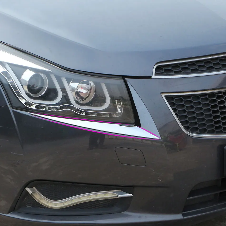 

Jameo Auto Car Accessories Headlight Eyebrow Sticker for Chevrolet Cruze Sedan Hatchback 2009 - 2015 ABS Chrome Stickers