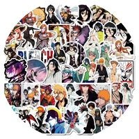 50pcs grim reaper anime stickers cartoon kurosaki ichigo comic figure stickers laptop car luggage waterproof doodle sticker