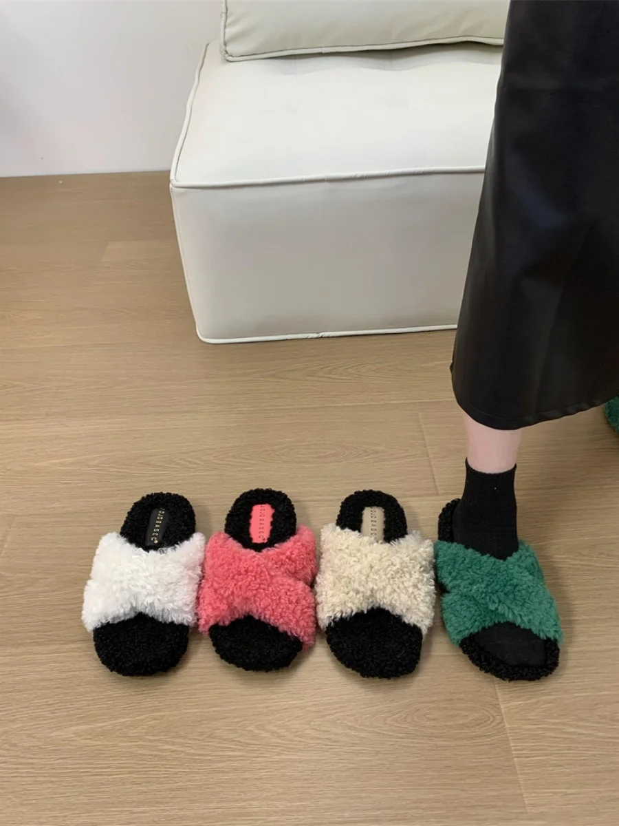 

Женские Мягкие Шлепанцы из флока, на платформе