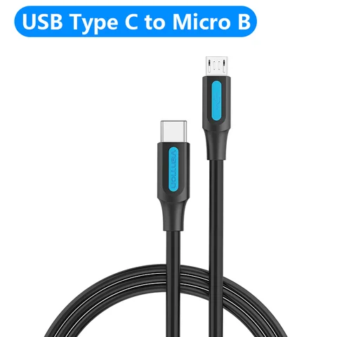 Кабель Vention Type C к Micro USB-кабелю Fast USB Type-C для Samsung Huawei Xiaomi MacBook Pro OTG Кабель Micro USB для мобильного телефона