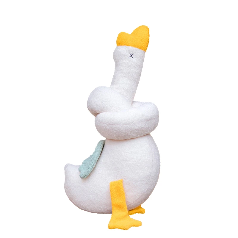 

140/180 cm Kawaii Full Duck Plush Toys Sleep Pillow Cute Animal Stuffed Swan Goose Dolls Floor Mat Kids Girls Birthday Gift