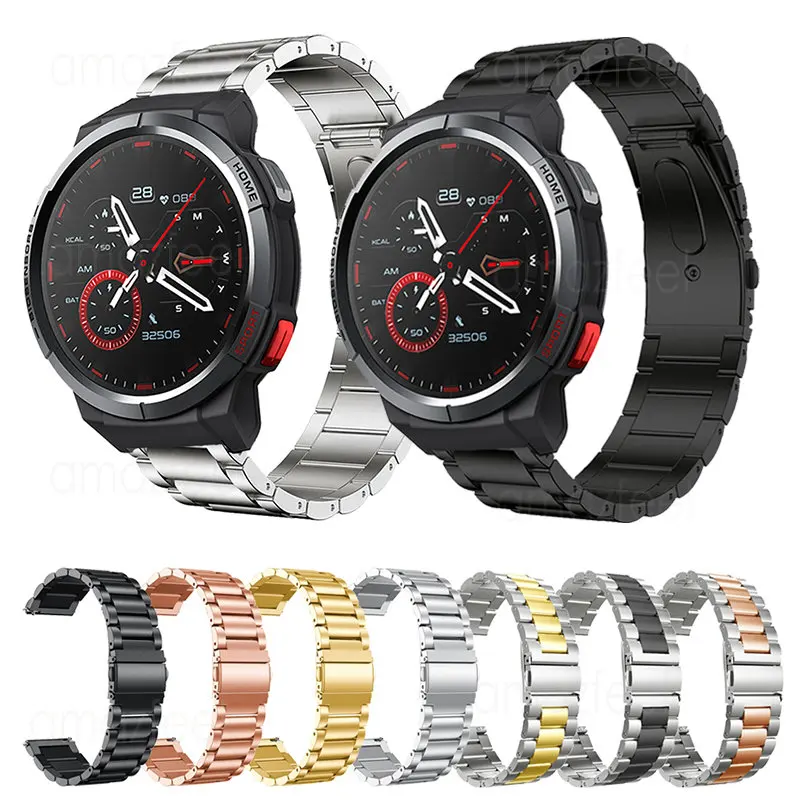 

Ремешок из нержавеющей стали для наручных часов Mibro Watch GS, аксессуары для умных часов, металлический ремешок для браслетов Mibro X1, A1, C2, T1 Lite, 18, 20, 22 мм