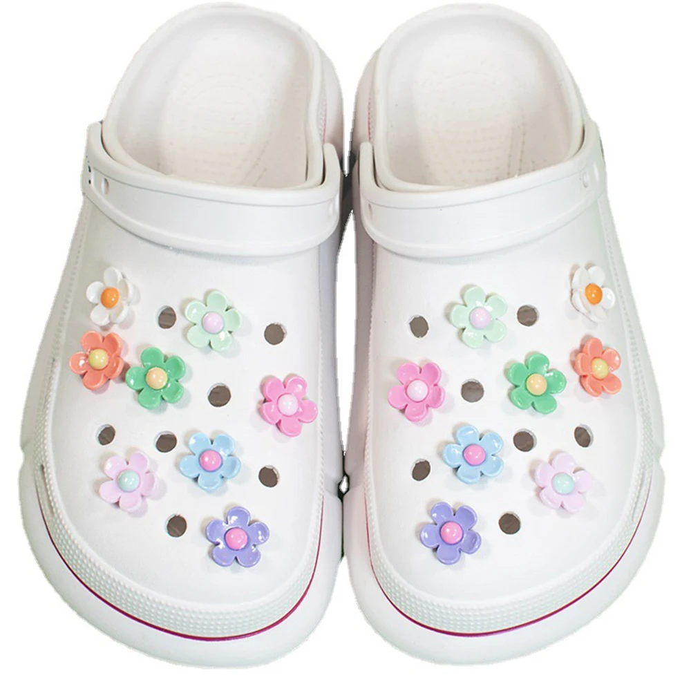 

Lovely Flowers Croc Charm DIY Shoes Buckle Decaration for Crocs Charms JIBZ Clogs Kids Boys Women Girls Gifts