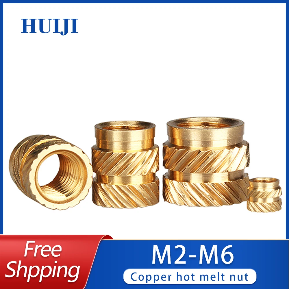 

Brass Hot Melt Inset Nuts Knurled Injection Heating Molding Nut M2 M2.5 M3 M4 M5 M6