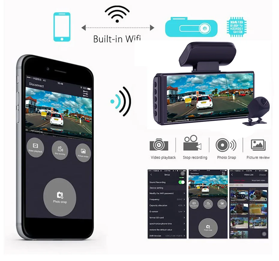 $62.70 Dash Cam 4K Video Recorder Smart 4