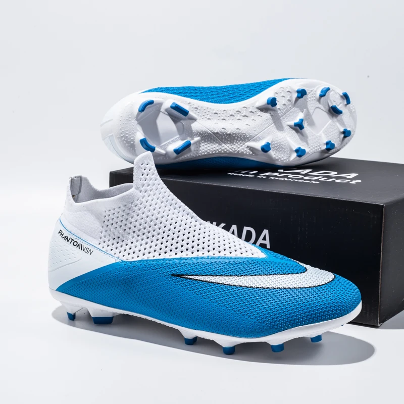 Men Soccer Boots Men's Training Shoes Sneaker Outdoor Turf Futsal 35-46Cleats Football Boots High Tops Long Spikes Outdoor