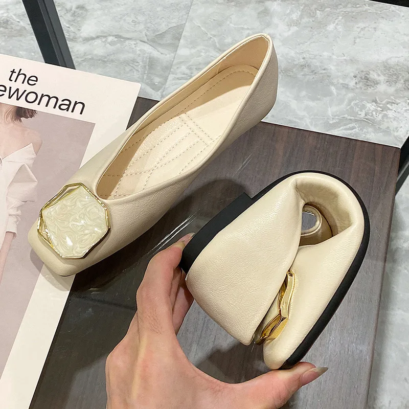 Hot Sale Plus Size 44 Quality Flats Women's Dress Officer Shoes