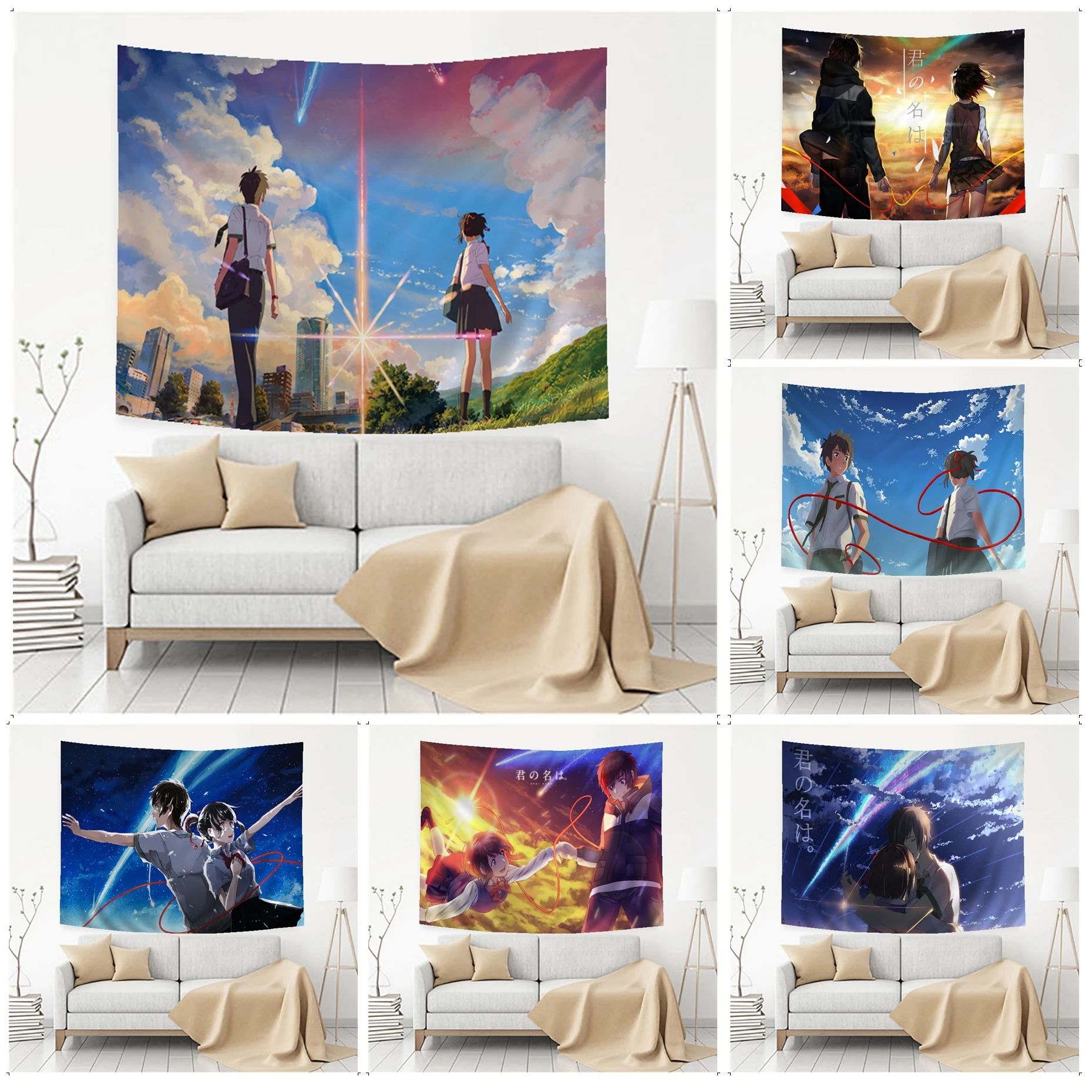 

Your Name Hanging Bohemian Tapestry Hippie Flower Wall Carpets Dorm Decor INS Home Decor