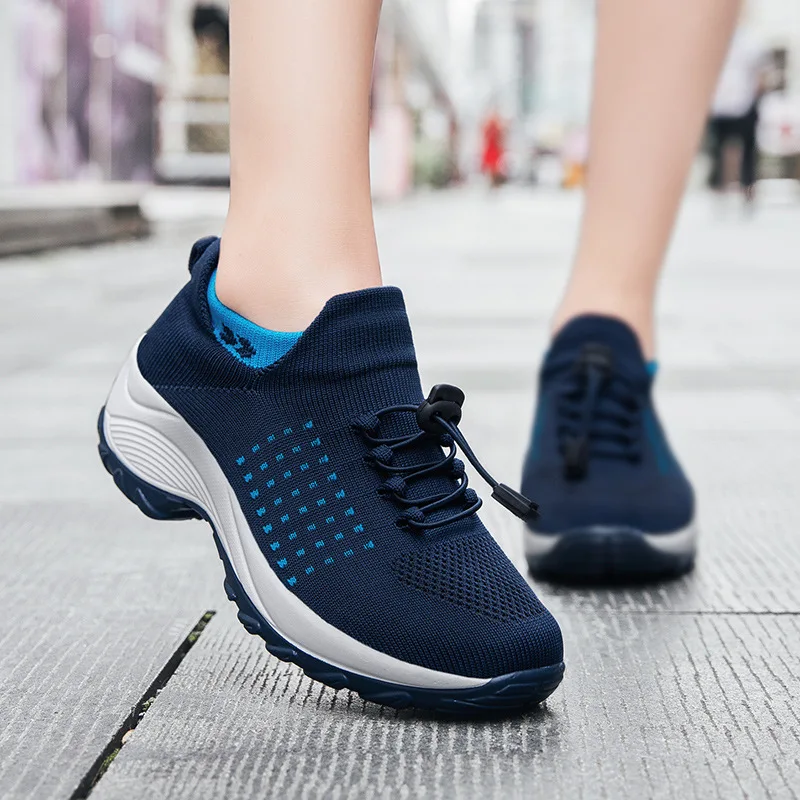 Women Flat Platform Shoes Woman Sneakers For Women Breathable Mesh Tenis Ladies Shoes For Sock Sneakers Zapatillas Mujer