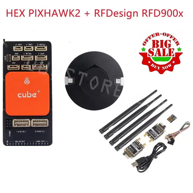 Hex PixHawk2 H7 Orange Cube+ ADS-B Here3 GPS RFD900x Telemetry