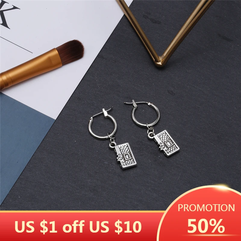 SOHOT милые самодельные Ретро кинотеатр кулон унисекс серьги-кольца шик модный пирсинг Нежные мужские женские новые украшения Brincos подарок