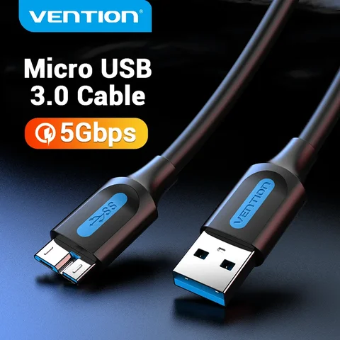 Кабель Vention Micro USB 3.0 3A, быстрое зарядное устройство, шнур для передачи данных, кабели для мобильных телефонов для Samsung Note 3 S5 Toshiba Sony, кабель USB Micro B