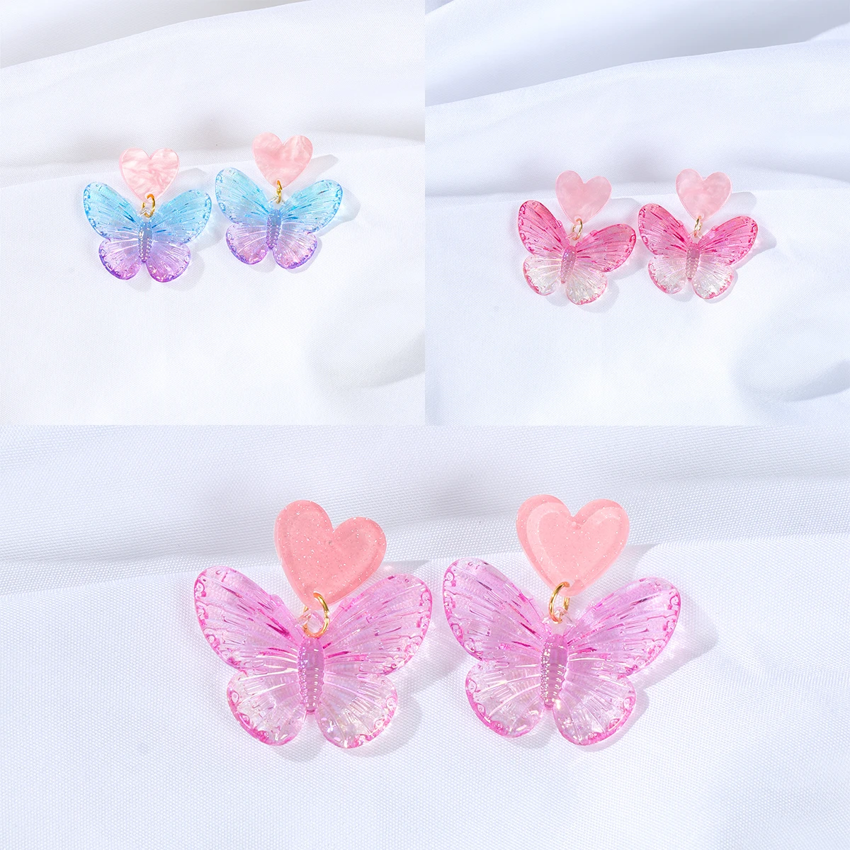 

Butterfly Dangle Earrings Christmas Earrings Glitter Laser Cut Acrylic Earrings Birthday Party Decorations Adult