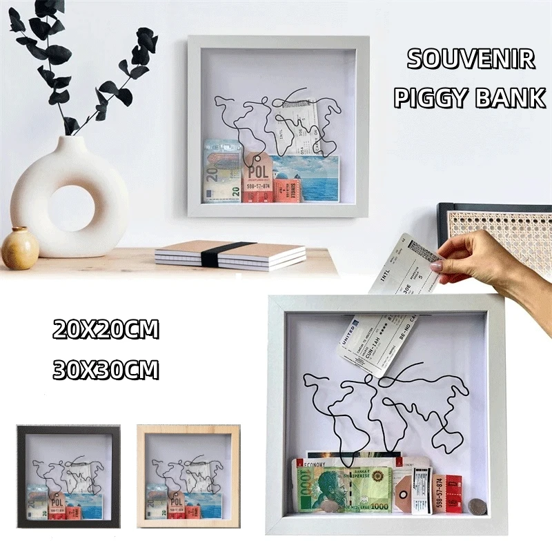 Коробка для хранения приключений копилка денег деревянная банка монет Детские