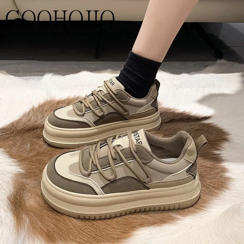 

Sneakers College Style All-match Platform Shoes Women Vulcanize Shoes Light Casual Shoes Gradient Women Comfortable Breathable