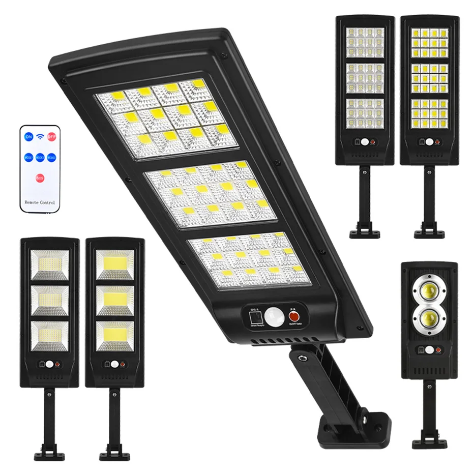 

Outdoor Led Solar Lights 3 Modes Motion Sensor Solar Spotlights with Remote Control Waterproof Wall Lamps for Garden Decoration