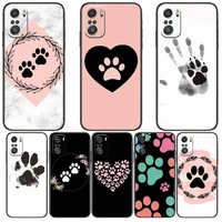 best friends dog paw phone case for xiaomi redmi 11 lite pro ultra 10 9 8 mix 4 fold 10t black cover silicone back prett