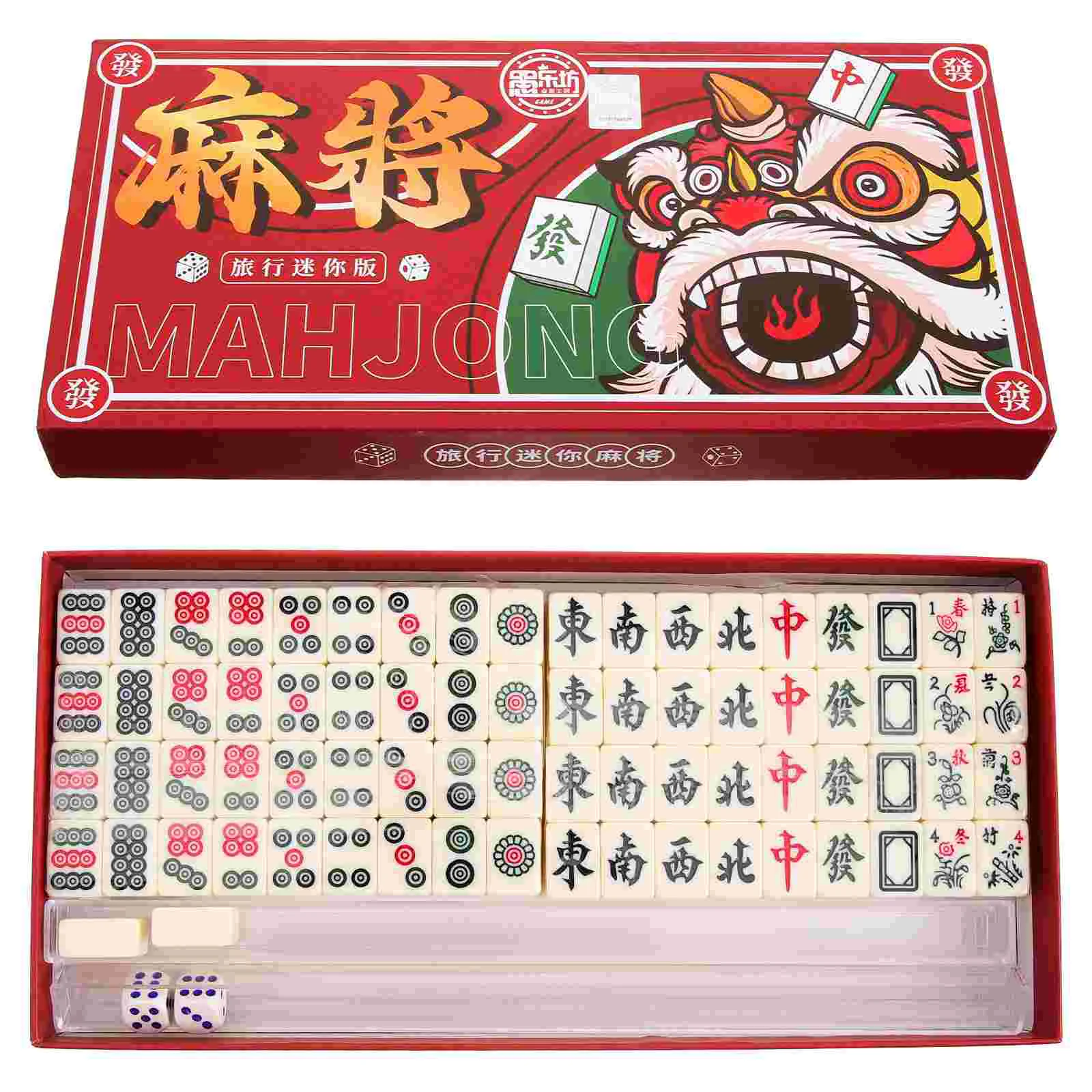 

Mahjong Gifts Miniature Kit Travel Playthings Interesting Chinese Game Home Toys