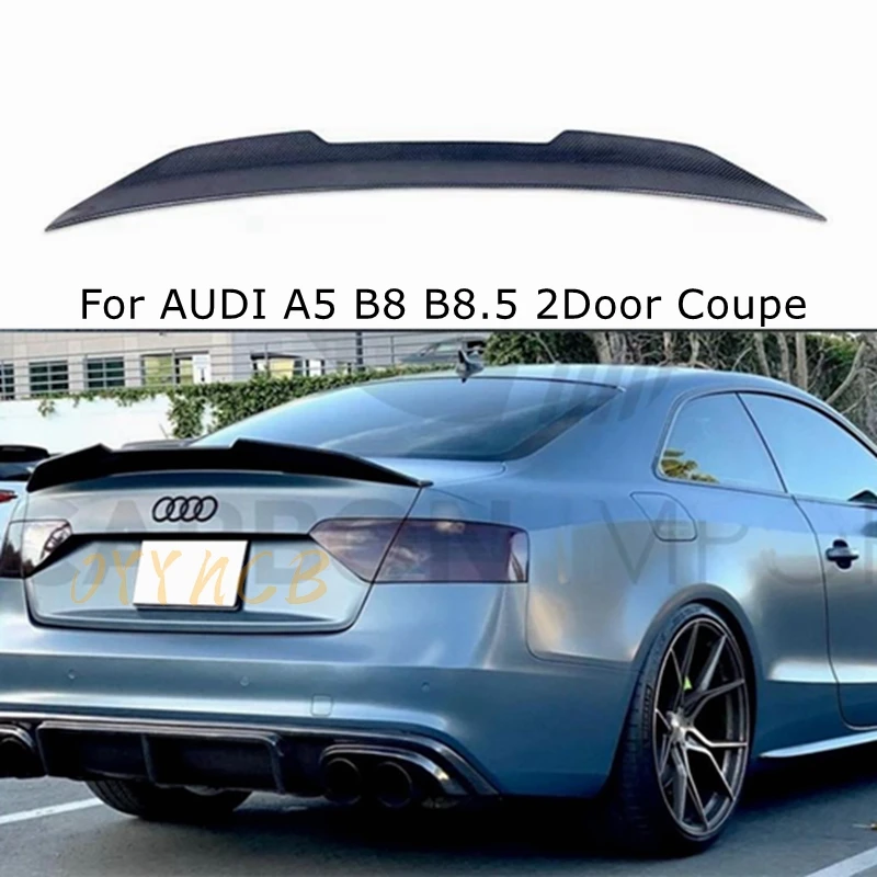 

FOR AUDI A5 B8 B8.5 2Door Coupe PSM/M4/R/S/V/BLE Style Carbon Fiber Rear Spoiler Trunk Wing 2009-2016