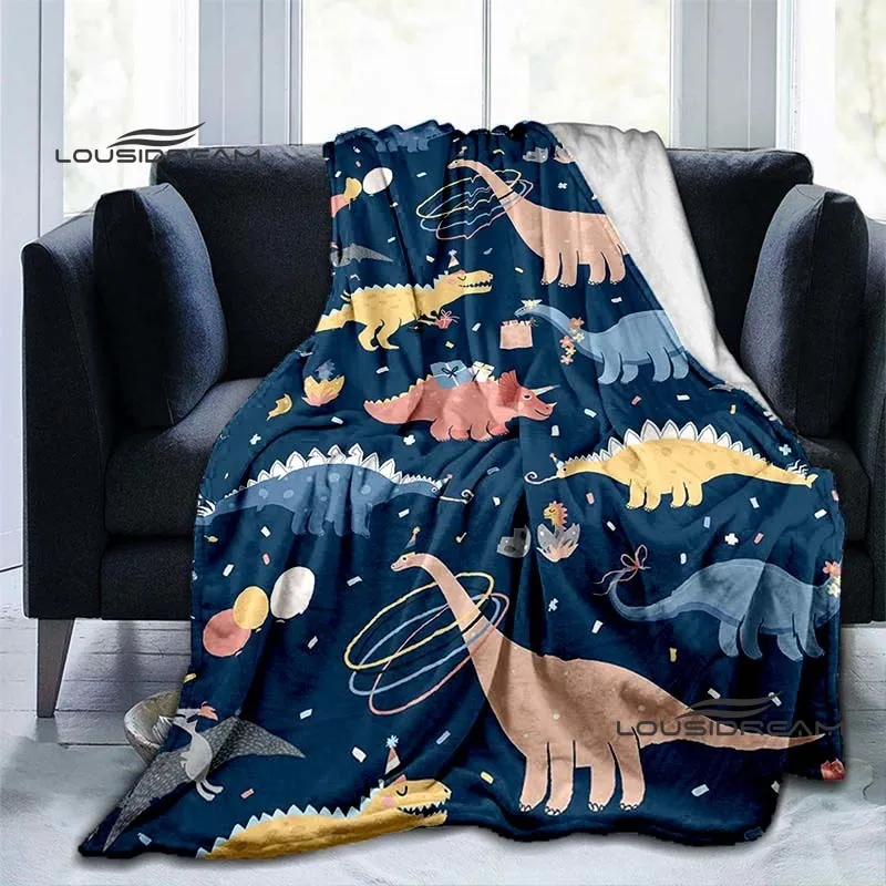 

Dinosaur cute Blanket 3D Printed Ancient animals Flannel Blanket Adults and children Bedroom Coverlet Sofa Camping Warm blanket