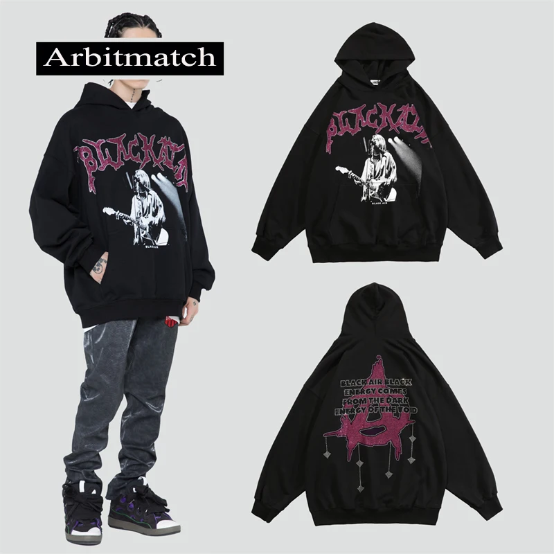 

Hip Hop Streetwear Hoodie Sweatshirt Diamonds Letter Pullover Men 2022 Autumn Harajuku Cotton Casual Hooded Hoodie Sweat Shirt